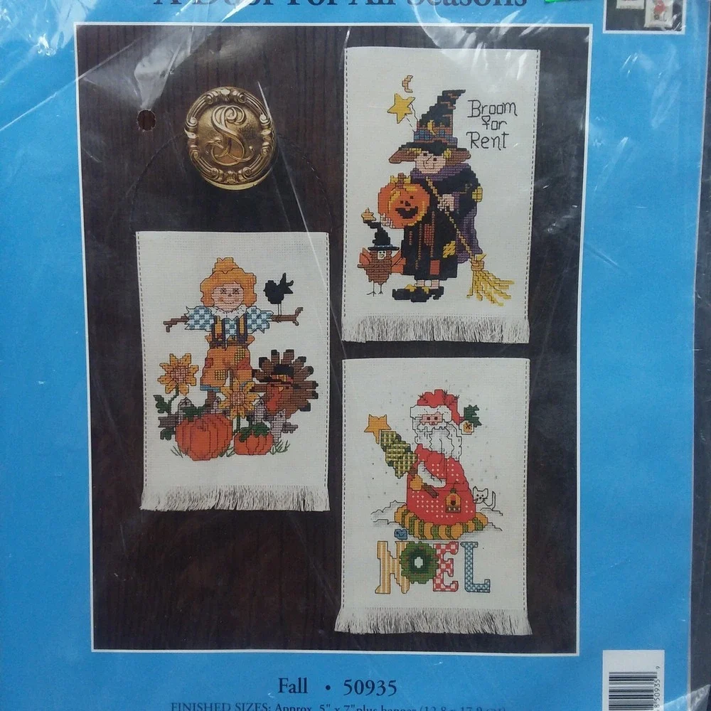 Candamar Designs Counted Cross‎ Stitch A Door For All Seasons Spring Summer Fall
